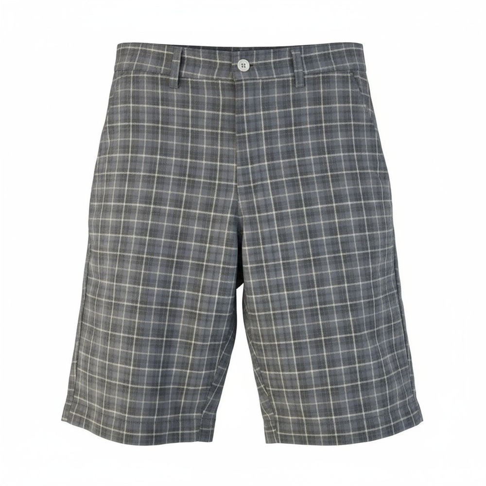 Ben Hogan Golf Shorts 31x9.5 Gray Plaid Mens Athletic Performance